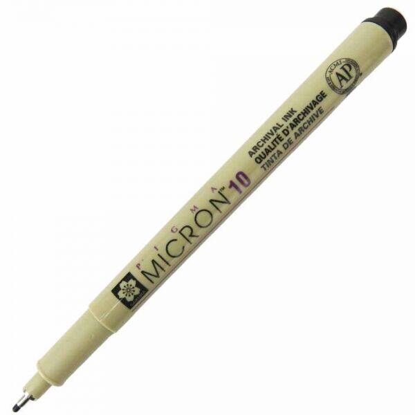 Sakura Pigma Micron 10 Çizim Kalemi Siyah 0.60 mm - 1