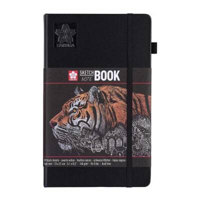 Sakura Sketch Book Black 140Gr 13X21Cm - 1