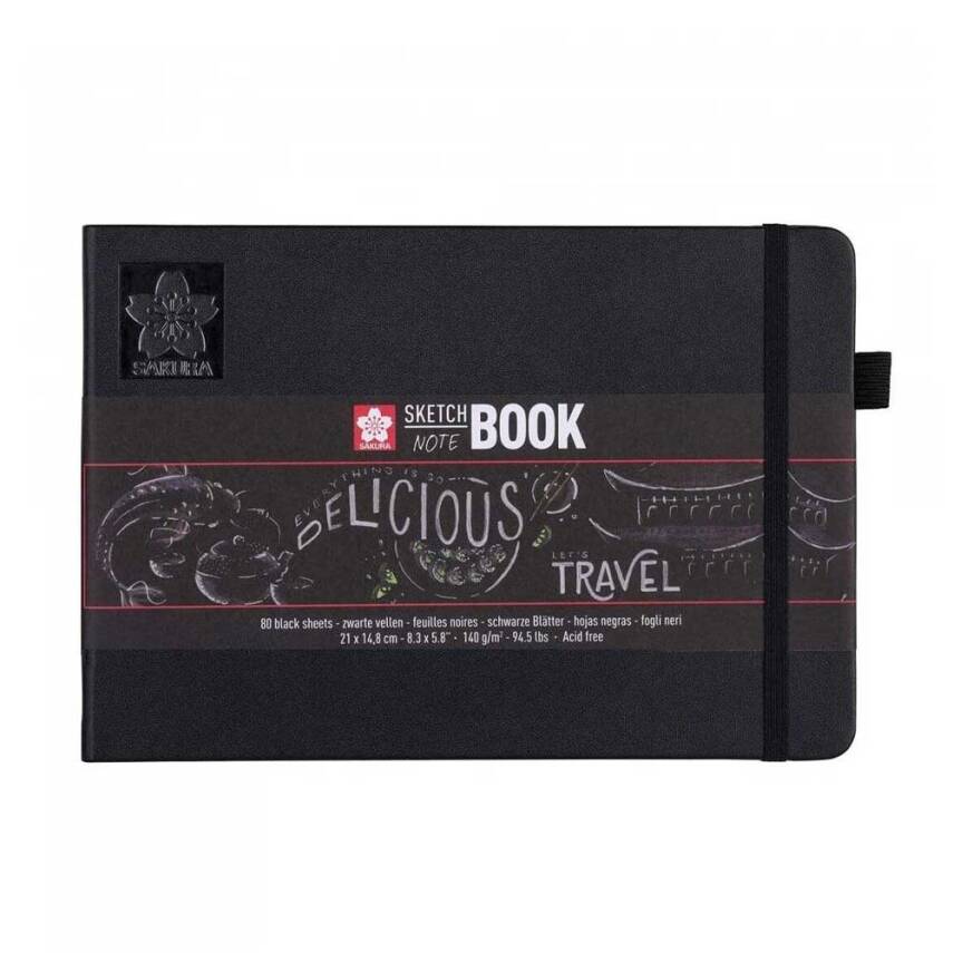 Sakura Sketch Book Black 140Gr 21X15Cm - 1