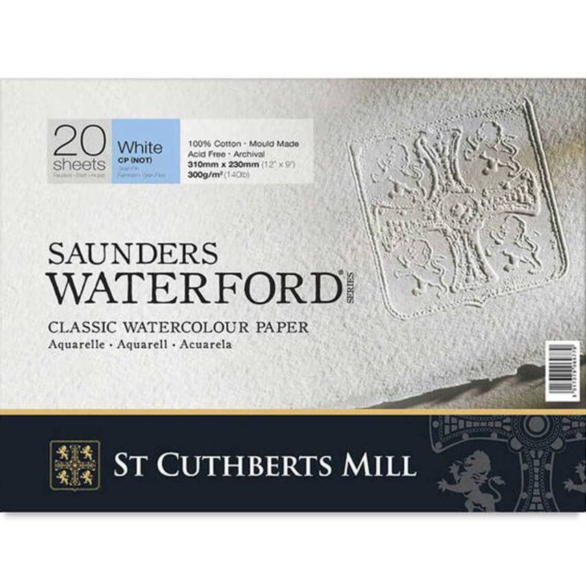 Saunders Waterford Suluboya Blok HP High White 23x31 cm 300gr 20 sf - 1