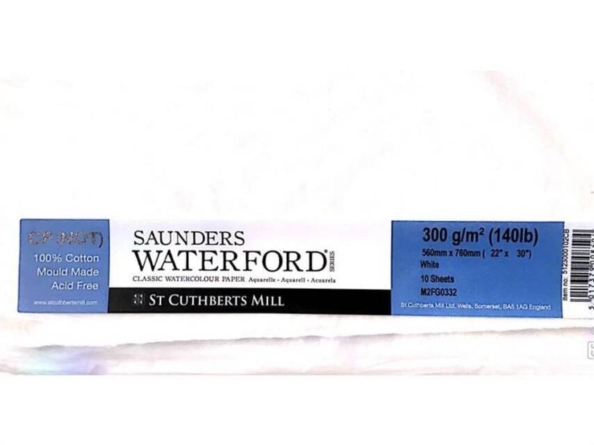 Saunders Waterford Watercolour Paper 56x76 cm 300 g High White - 1