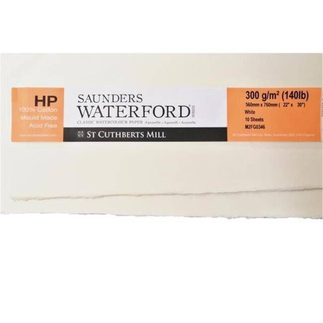 Saunders Waterford Watercolour Paper 56x76 cm 300 g White Hot Pressed - 1