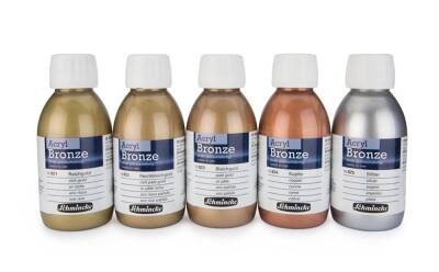 Schmincke Acrylic Bronze Metal Akrilik Boya 150 ml 821 Rich Gold - 3