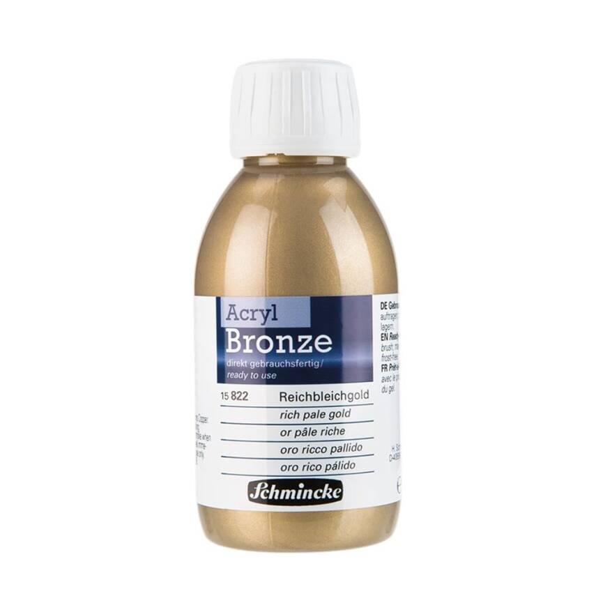 Schmincke Acrylic Bronze Metal Akrilik Boya 150 ml 822 Rich Pale Gold - 1