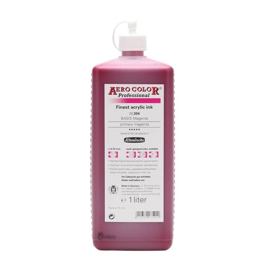 Schmincke Aero Color Acrylic Ink 1000 ml 304 Primary Magenta - 2