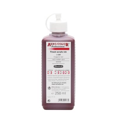 Schmincke Aero Color Acrylic Ink 250 ml 301 Red Madder Dark - 2