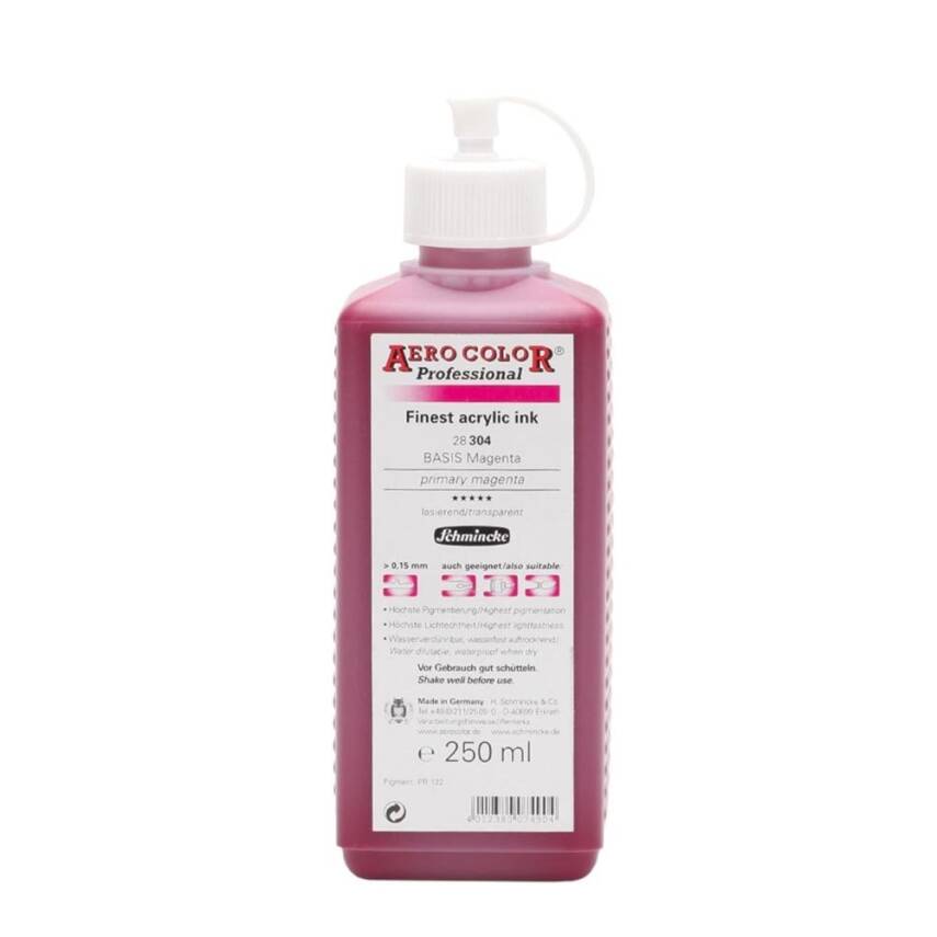 Schmincke Aero Color Acrylic Ink 250 ml 304 Primary Magenta - 1