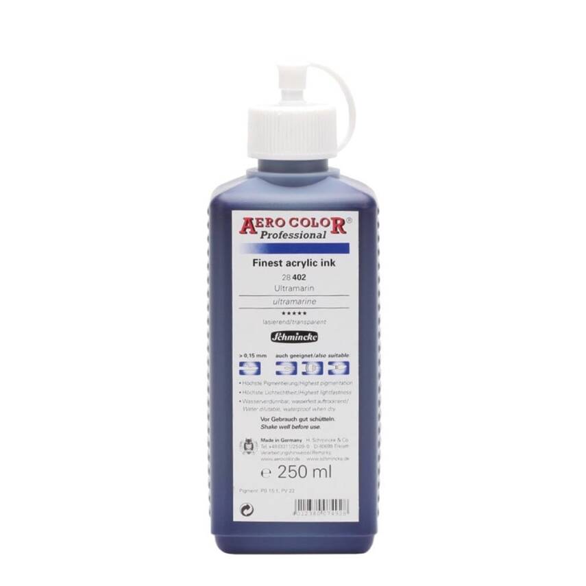 Schmincke Aero Color Acrylic Ink 250 ml 402 Ultramarine - 1