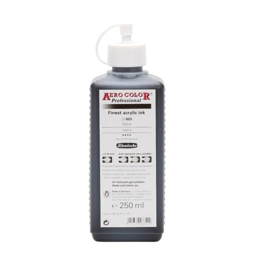 Schmincke Aero Color Acrylic Ink 250 ml 603 Sepia - 1