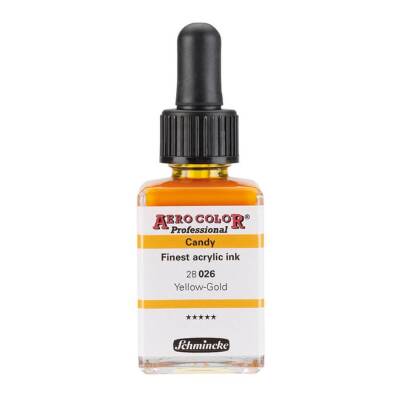 Schmincke Aero Color Acrylic Ink 28 ml 026 Yellow Gold