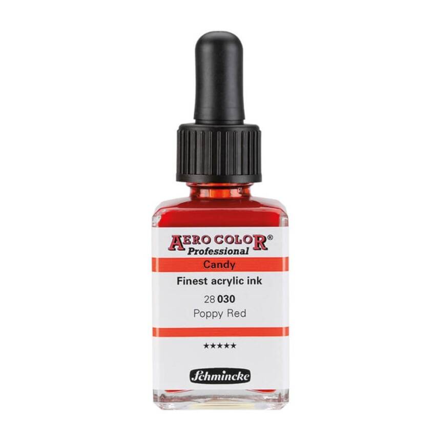 Schmincke Aero Color Acrylic Ink 28 ml 030 Poppy Red - 1