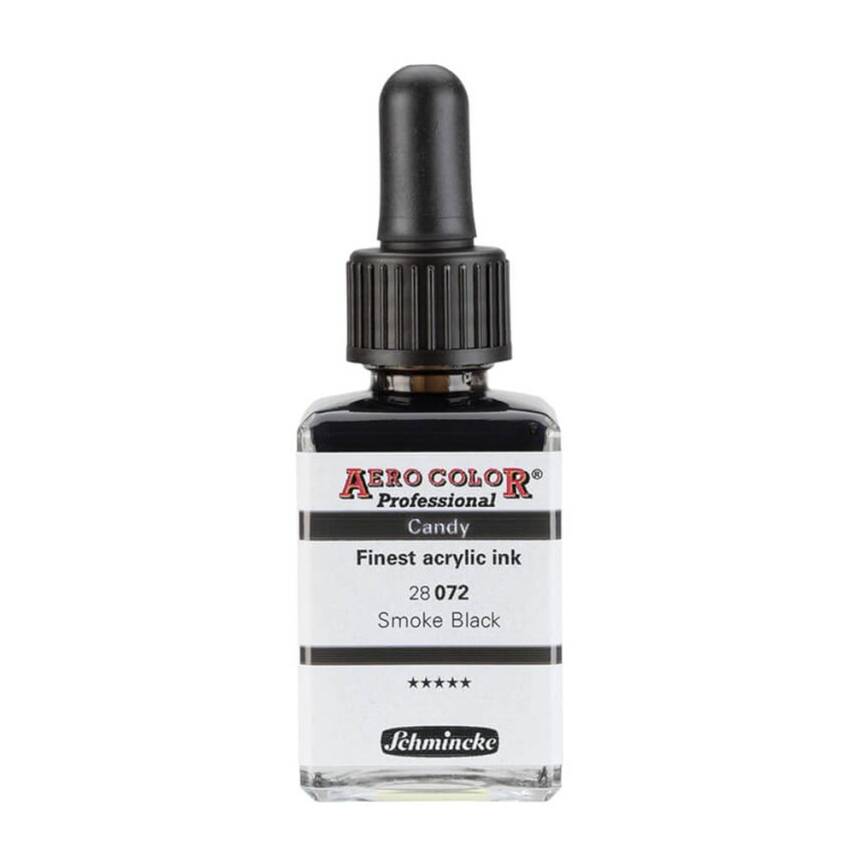 Schmincke Aero Color Acrylic Ink 28 ml 072 Smoke Black - 1