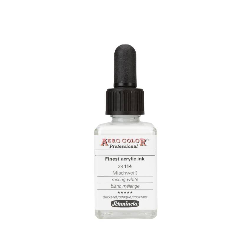 Schmincke Aero Color Acrylic Ink 28 ml 114 Mixing White - 1
