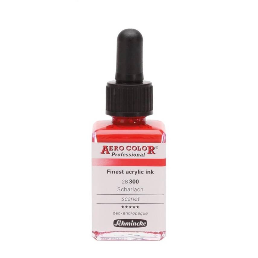 Schmincke Aero Color Acrylic Ink 28 ml 300 Scarlet - 1