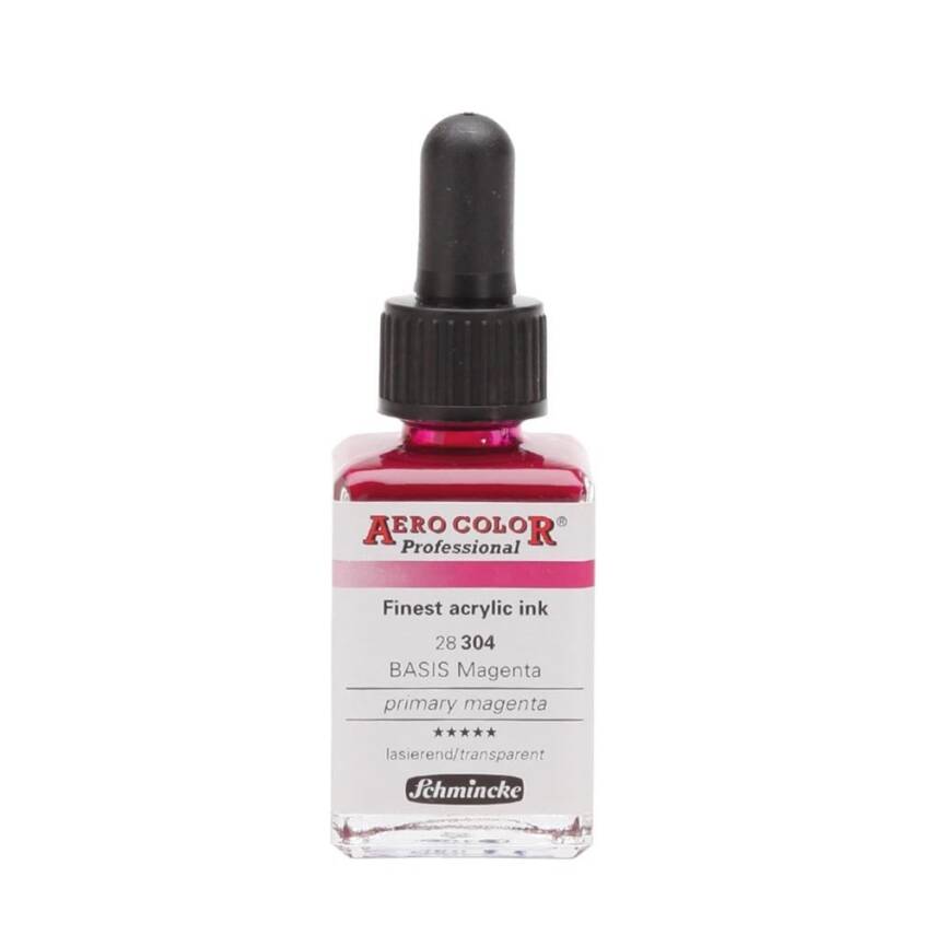 Schmincke Aero Color Acrylic Ink 28 ml 304 Primary Magenta - 3
