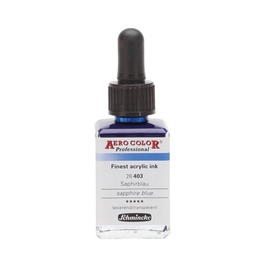 Schmincke Aero Color Acrylic Ink 28 ml 403 Sapphire Blue - 1