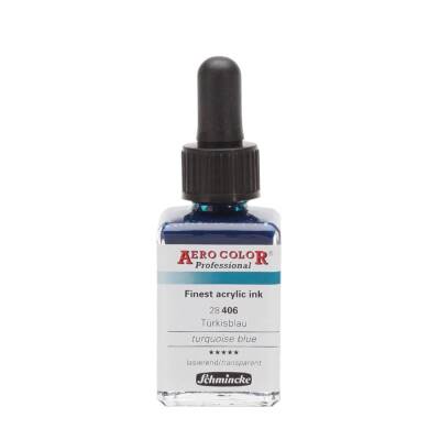 Schmincke Aero Color Acrylic Ink 28 ml 406 Turquoise Blue
