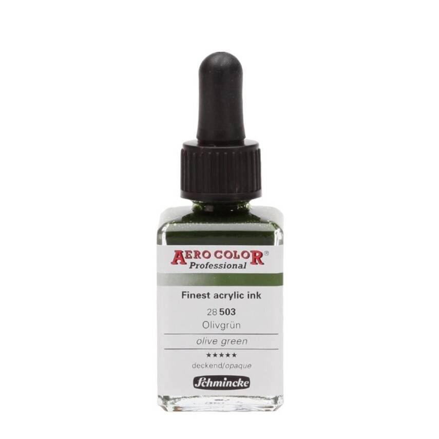 Schmincke Aero Color Acrylic Ink 28 ml 503 Olive Green - 1