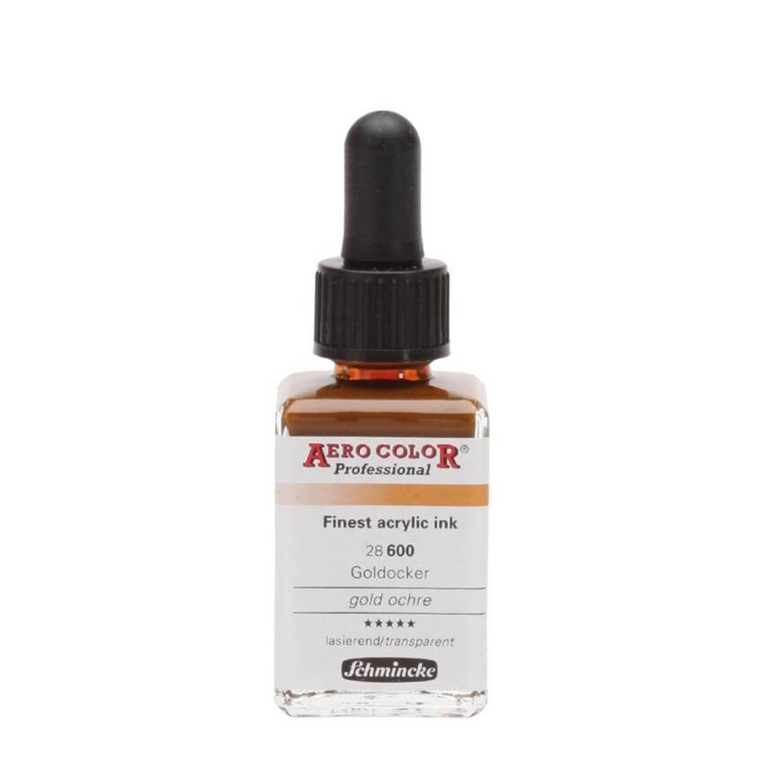 Schmincke Aero Color Acrylic Ink 28 ml 600 Gold Ochre - 1