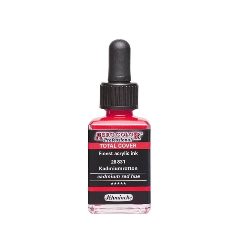Schmincke Aero Color Acrylic Ink 28 ml 831 Cadmium Red Hue - 1