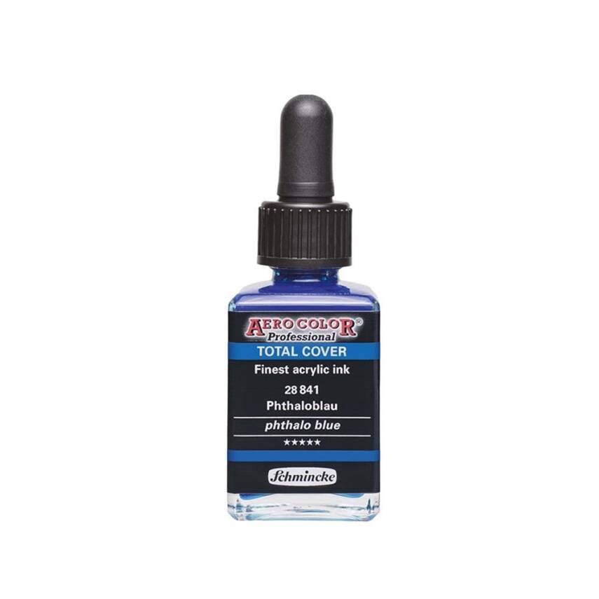 Schmincke Aero Color Acrylic Ink 28 ml 841 Phthalo Blue - 1