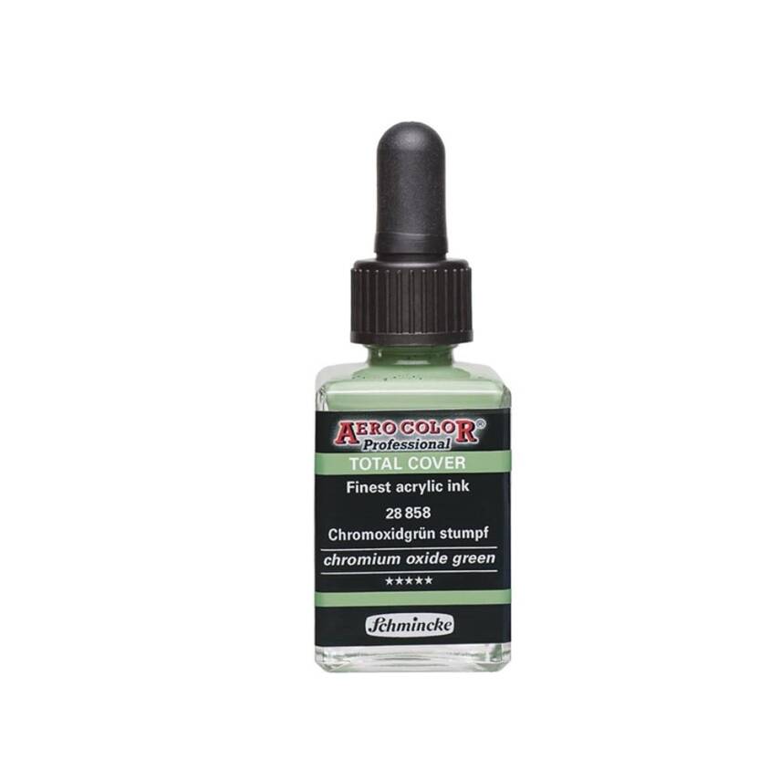 Schmincke Aero Color Acrylic Ink 28 ml 858 Chromium Oxide Green - 1