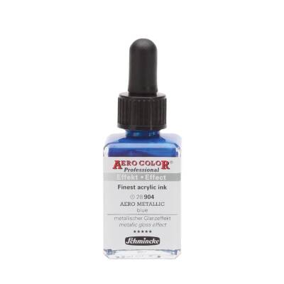 Schmincke Aero Color Acrylic Ink 28 ml 904 Aero Metallic Blue