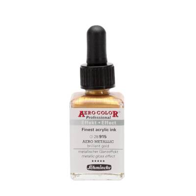 Schmincke Aero Color Acrylic Ink 28 ml 915 Aero Metallic Brilliant Gold