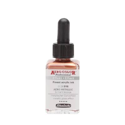 Schmincke Aero Color Acrylic Ink 28 ml 916 Aero Metallic Brilliant Bronze