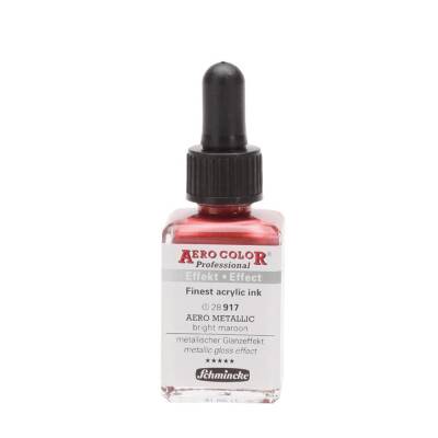 Schmincke Aero Color Acrylic Ink 28 ml 917 Aero Metallic Bright Maroon
