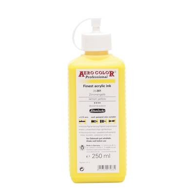 Schmincke Aero Color Akrilik Mürekkep 250 ml 201 Lemon Yellow - 2