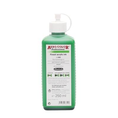 Schmincke Aero Color Akrilik Mürekkep 250 ml 502 Permanent Green - 1