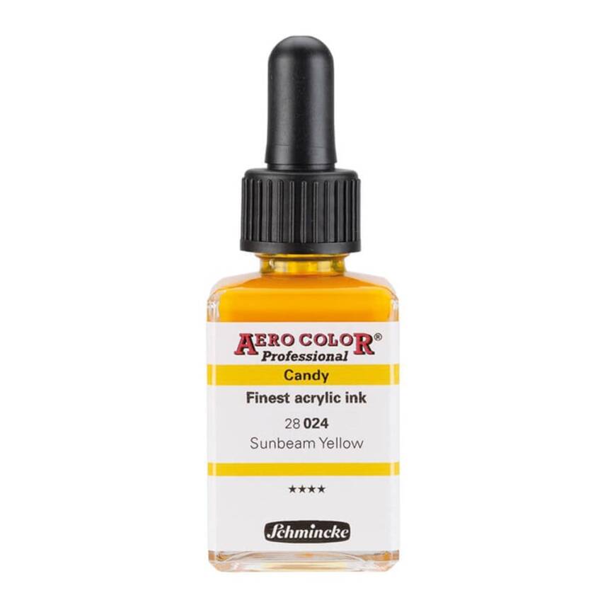 Schmincke Aero Color Akrilik Mürekkep 28 ml 024 Sunbeam Yellow - 1