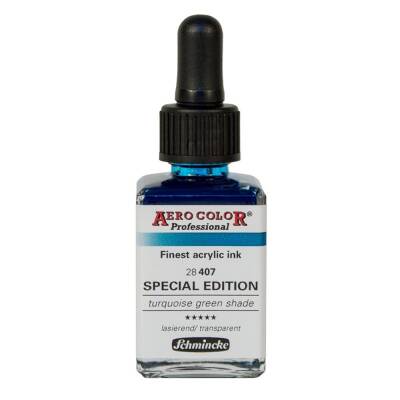 Schmincke Aero Color Akrilik Mürekkep 28 ml 407 Turquoise Blue - 1