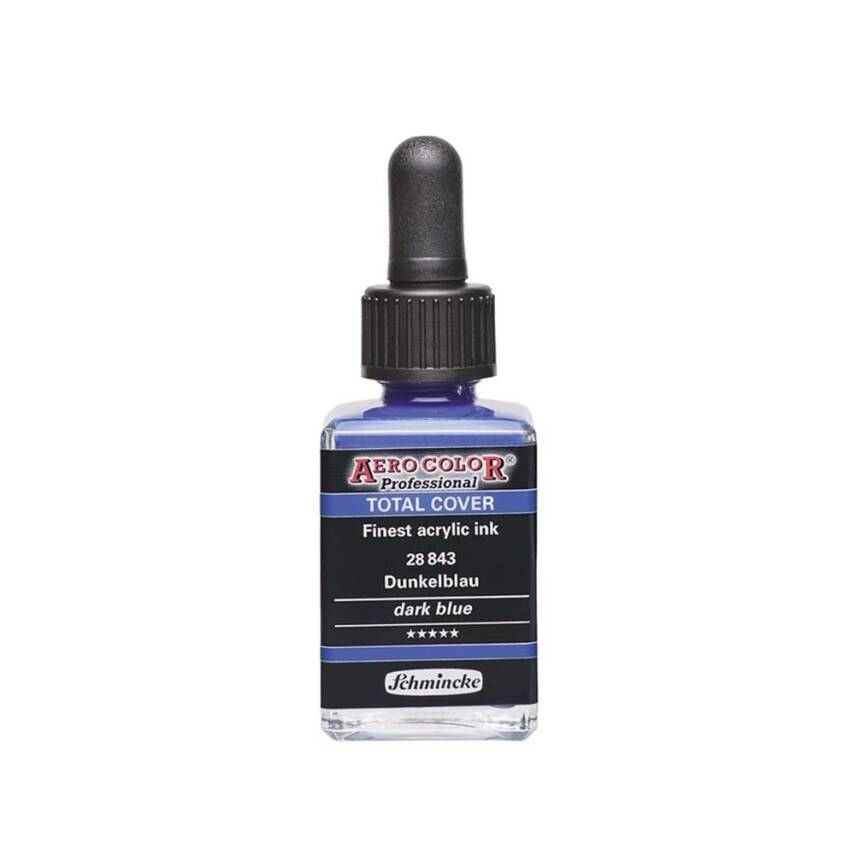 Schmincke Aero Color Akrilik Mürekkep 28 ml 843 Dark Blue - 1