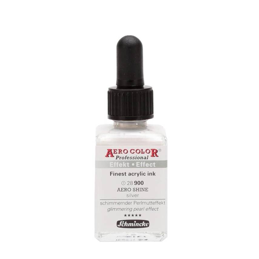 Schmincke Aero Color Akrilik Mürekkep 28 ml 900 Aero Shine Silver - 1