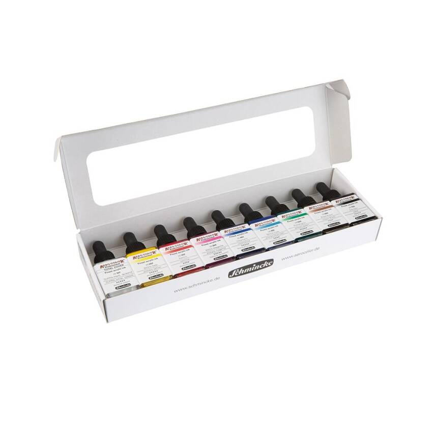 Schmincke Aero Color Akrilik Mürekkep Set 9x28ml - 2
