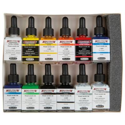 Schmincke Aerocolor Liquid Acrylic Set 12x28 ml - 1