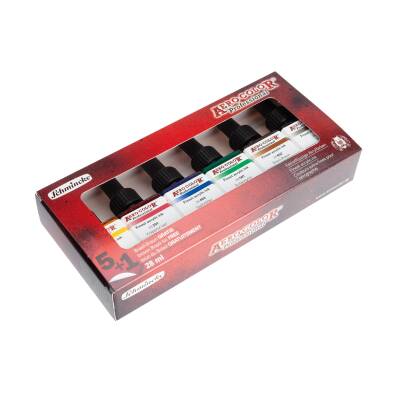Schmincke Aerocolor Professional Sıvı Akrilik Özel Set 28 ml 5+1 Renk (1)