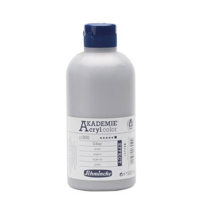 Schmincke Akademie Acryl Color Acrylic Paint 500 ml 800 Silver - 4
