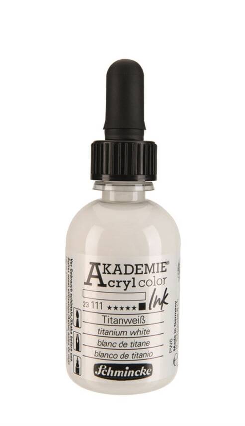 Schmincke Akademie Acrylic Ink 50 ml 111 Titanium White - 1