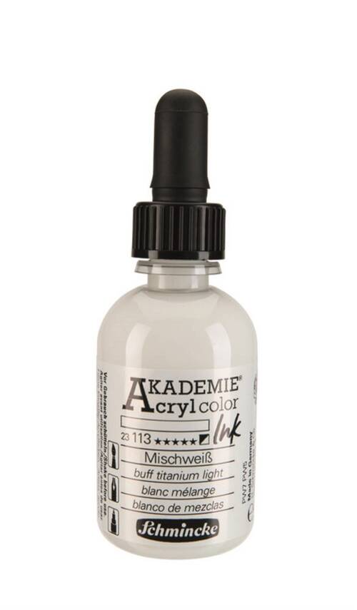 Schmincke Akademie Acrylic Ink 50 ml 113 Buff Titanium Light - 2
