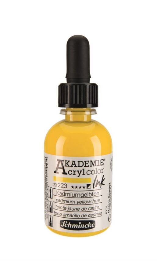 Schmincke Akademie Acrylic Ink 50 ml 223 Cadmium Yellow Hue - 1