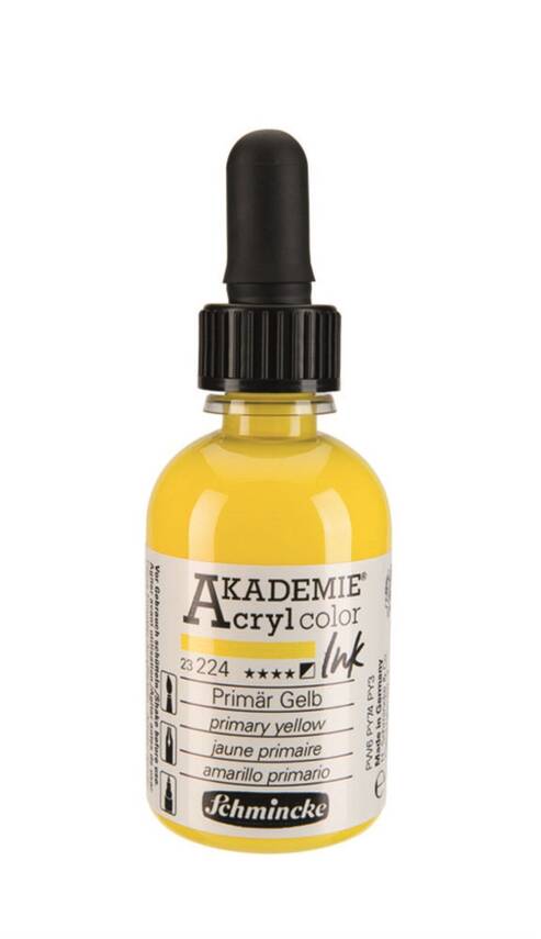 Schmincke Akademie Acrylic Ink 50 ml 224 Primary Yellow - 2