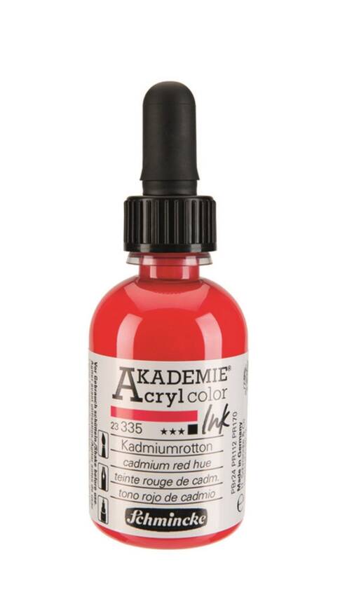 Schmincke Akademie Acrylic Ink 50 ml 335 Cadmium Red Hue - 2