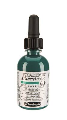 Schmincke Akademie Acrylic Ink 50 ml 551 Phthalo Green