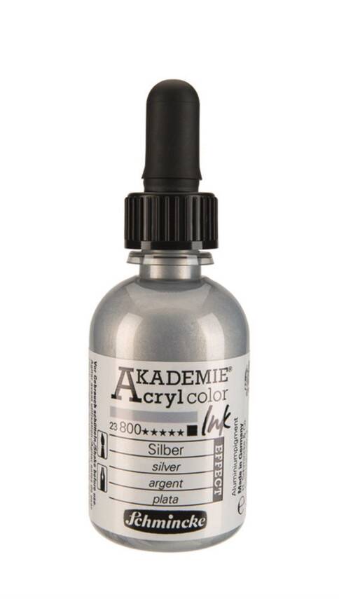 Schmincke Akademie Acrylic Ink 50 ml 800 Silver - 1