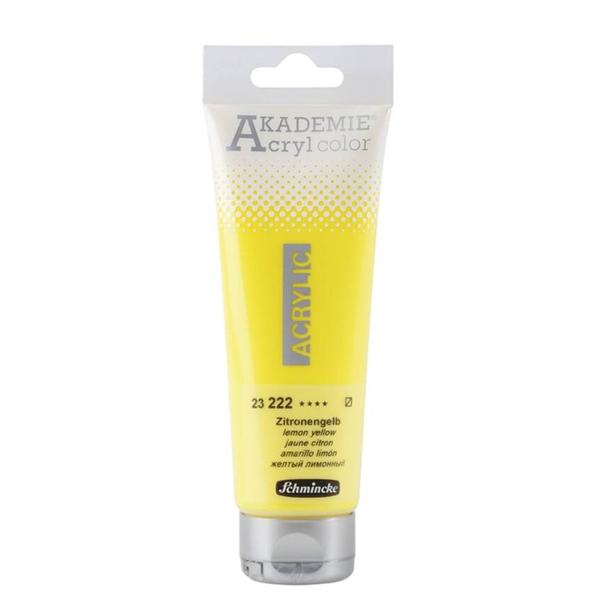 Schmincke Akademie Acrylic Paint 120 ml 222 Lemon Yellow - 1