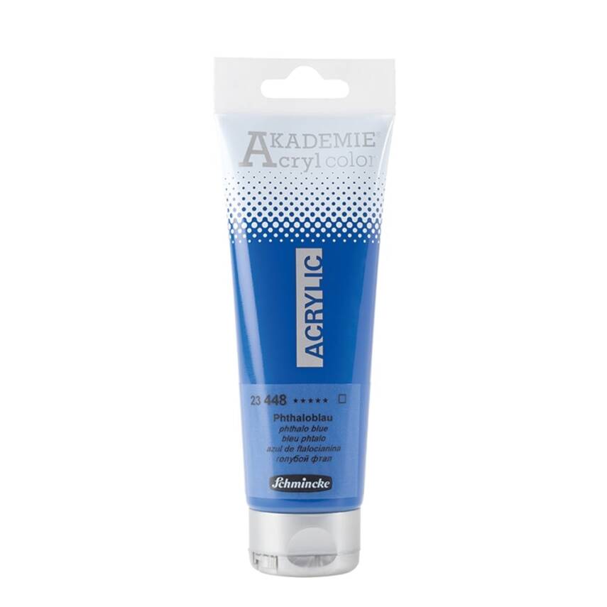 Schmincke Akademie Acrylic Paint 120 ml 448 Phthalo Blue - 1