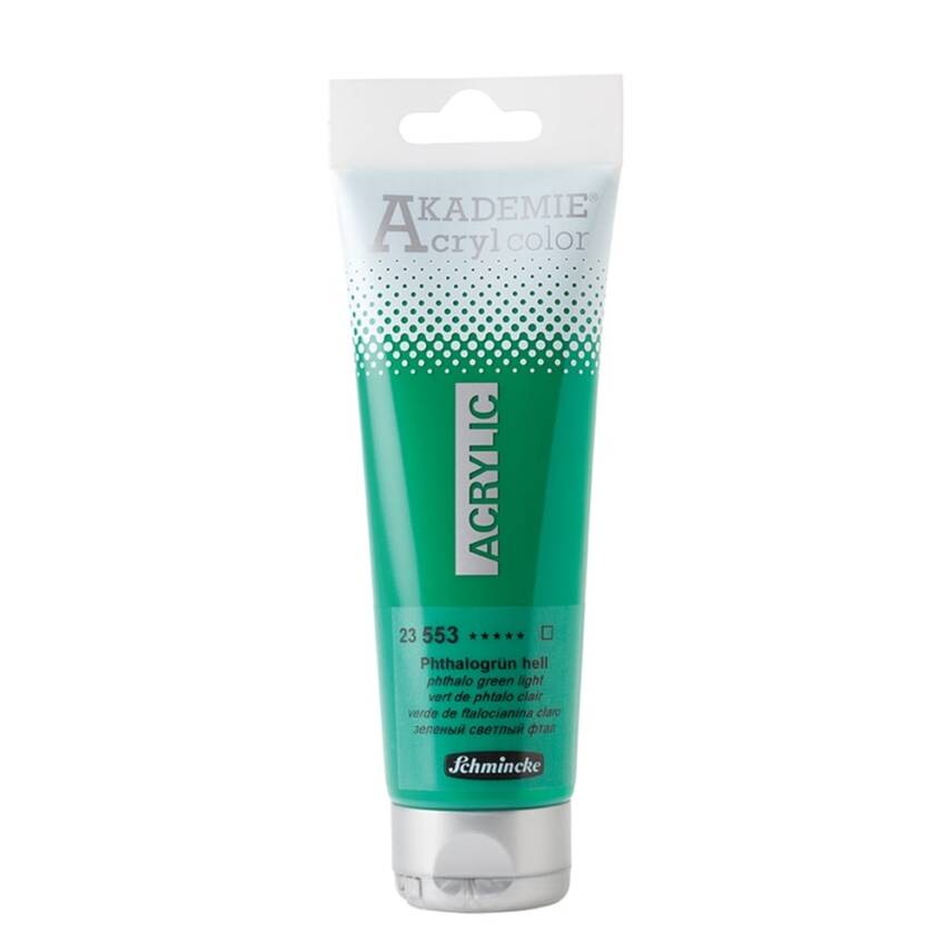 Schmincke Akademie Acrylic Paint 120 ml 553 Phthalo Green Light - 1